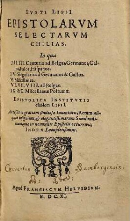 Epistolarum selectarum chilias