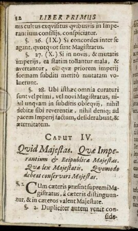 Caput IV. Quid Majestas. Quae Imperantium & Reipublicae Majestas