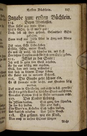 Zugabe zum ersten Büchlein.