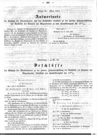 Beilagen zu Protokoll, 316. Sitzung