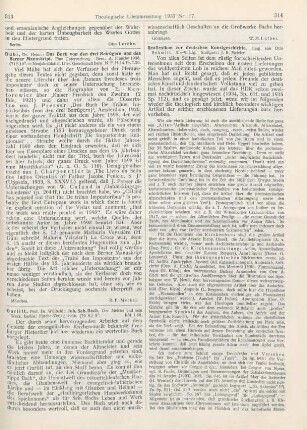 313-314 [Rezension] Gurlitt, Wilibald, Johann Sebastian Bach