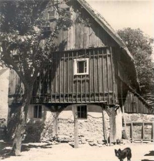 Gebäude in Gröditz : Bauwesen - Exterieur. Ort: Hrodźišćo / Gröditz. Giebel des Hauses.