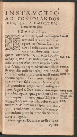 Instructio Ad Consolandos Eos, Qui Ad Mortem condemnati sunt.