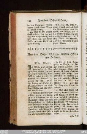 Von dem Sohne Gottes, unserm Herrn und Heilande.