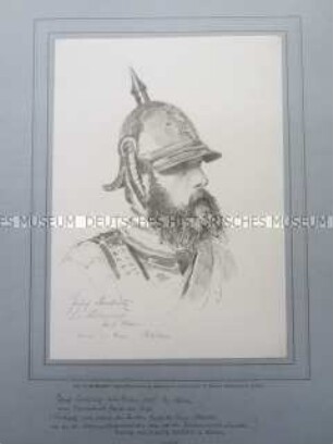 Porträt, Gardist Josef Lackwitz in Uniform, Königreich Preußen, 1871/1879.