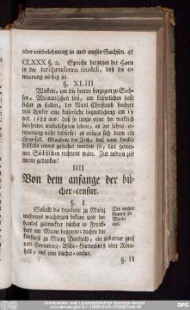 IIII Von dem anfange der bücher-censur.