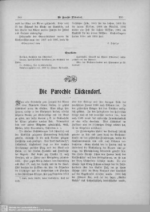 Die Parochie Lückendorf