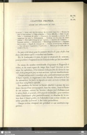 Chapitre Premier. Résumé Des Opérations Du Jury