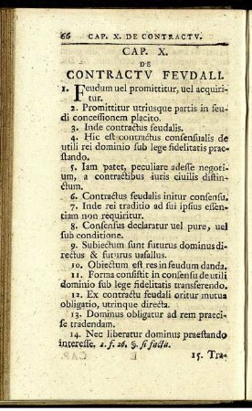 Cap. X. De contractu feudali.