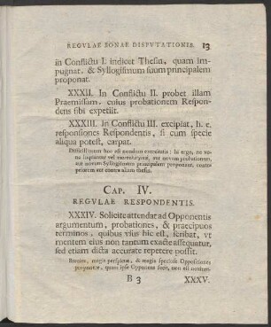 Cap. IV. Regulae Respondentis.