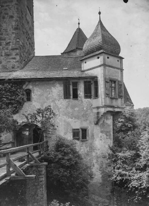 Burg Prunn : Riedenburg. Burg Prunn. Oberes Burgtor mit Torhaus. Blick von Osten