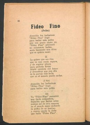 Fideo fino : (Polka)