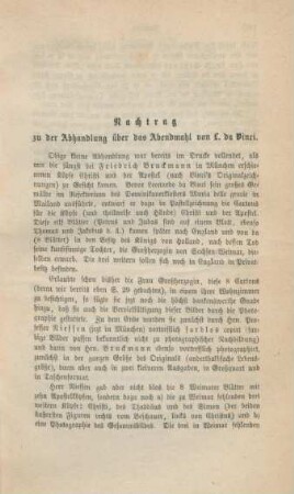 179-180 Das Abendmahl von Leonardo da Vinci : nebst einer lithographischen Abbildung : Nachtrag