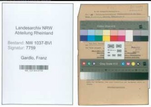 Entnazifizierung Franz Gardlo , geb. 26.05.1892 (Polizeibeamter)
