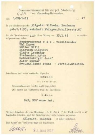 Allgaier, Wilhelm