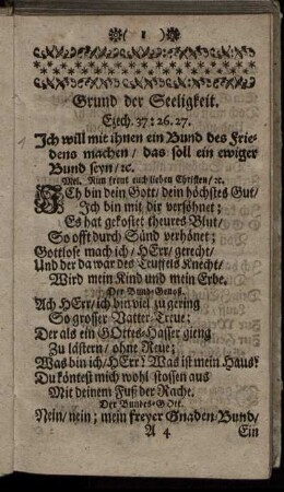 Grund der Seeligkeit. - Der das undanckbare Israel Bestraffende.