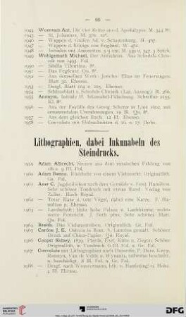 Lithographien (Nr. 1959-2054)