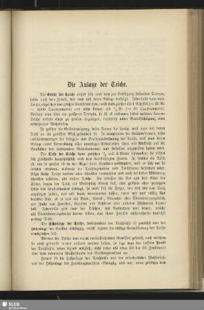 Die Anlage der Teiche