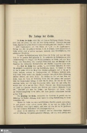 Die Anlage der Teiche