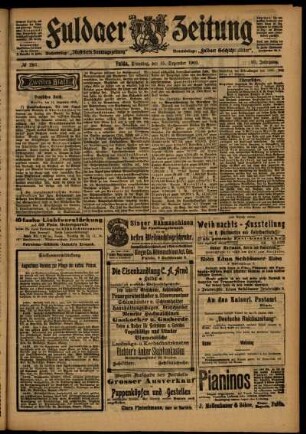 Zweite Ausgabe vom Dienstag, den 15. Dezember 1903.