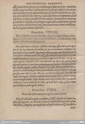 Propositio XXXIX. Non sub quocunque angulo rem videri.