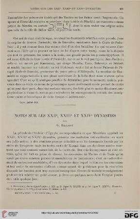 35: Notes sur les XXIIe, XXIIIe et XXIVe dynasties