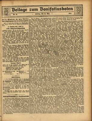 Ausgabe vom Sonntag, den 24. Mai 1914.