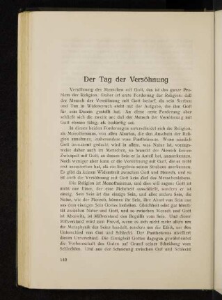 Der Tag der Versöhnung