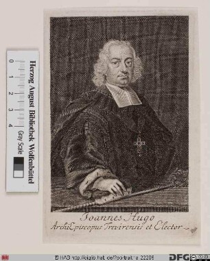Bildnis Johann Hugo (Frhr. von Orsbeck), 1676-1711 Kurfürst u. Erzbischof von Trier