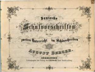 Deutsche Schulvorschriften für den zweiten Unterricht im Schönschreiben
