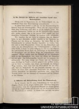 h) Der Betrieb der Diffusion mit Ausschluss irgend eines Batteriegliedes