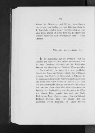 München, den 25. August 1893.