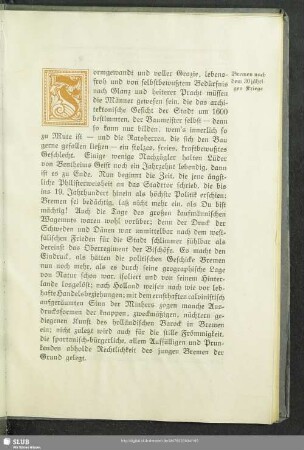Bremen nach dem 30jährigen Kriege