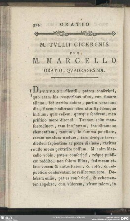 Pro M. Marcello Oratio, Quadragesima