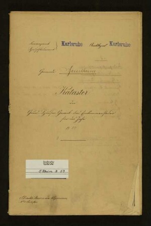 Steuerkataster (Kataster der Grund-, Häuser- und Erwerbssteuer; Abschriften)