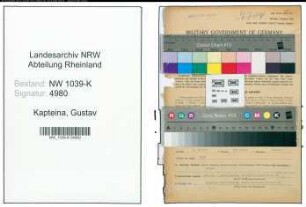 Entnazifizierung Gustav Kapteina , geb. 01.12.1901 (Angestellter)