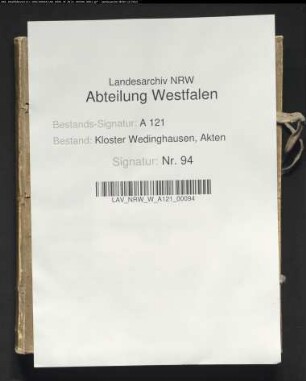 Lagerbuch des Klosters Wedinghausen (Abschrift, 17. Jh.)