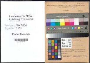 Entnazifizierung Heinrich Platte , geb. 15.04.1877 (Konrektor)