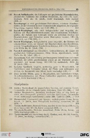 Skulpturen (Nr. 148-164)