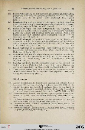 Skulpturen (Nr. 148-164)