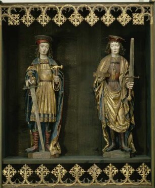 Crispinians-Retabel — Altarfigur des heiligen Crispinian (rechts)