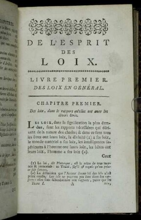Livre Premier. Des Loix en Général.