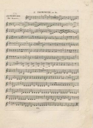 No. 1 Ouverture. Par Blasius.