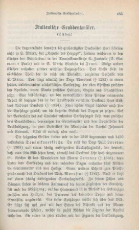 483-502 Italienische Grabdenkmäler : Schluß
