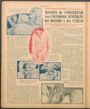 Manera de conservar los contornos juveniles del rostro y del cuello : Una clase de belleza por semana
