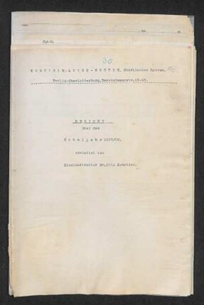 1928/29: Bericht über das Schuljahr ... - 1928/29