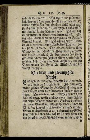 Die drey und zwantzigste Nacht.