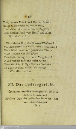 XII. Ds Todtengericht