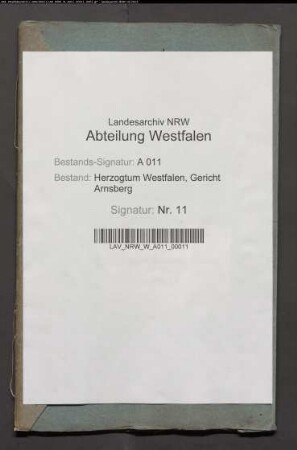 Testament Anna Maria geb. Greve, Wwe. Anton Hütter, Arnsberg