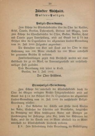 Fünfter Abschnitt. Wasser-Polizei